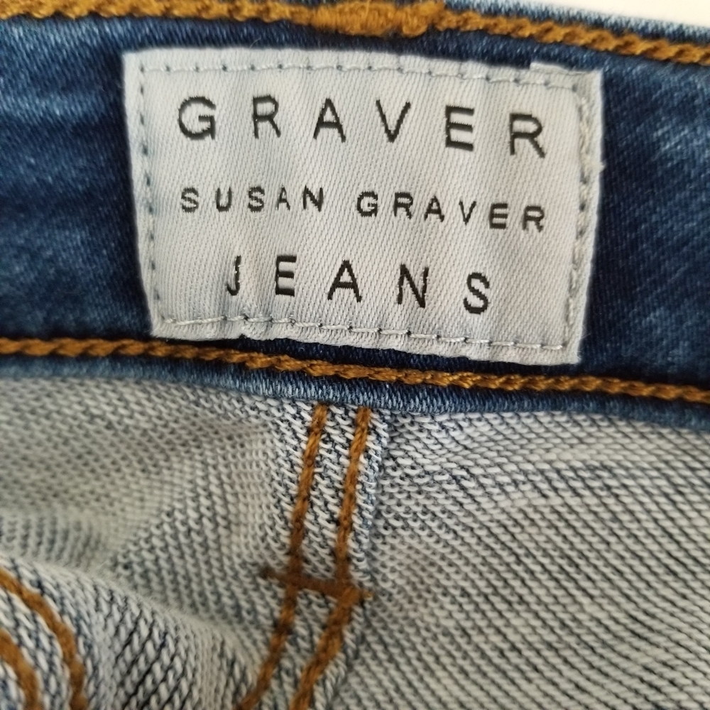 Susan Graver Straight Jeans Size 14P - Picture 5 of 7